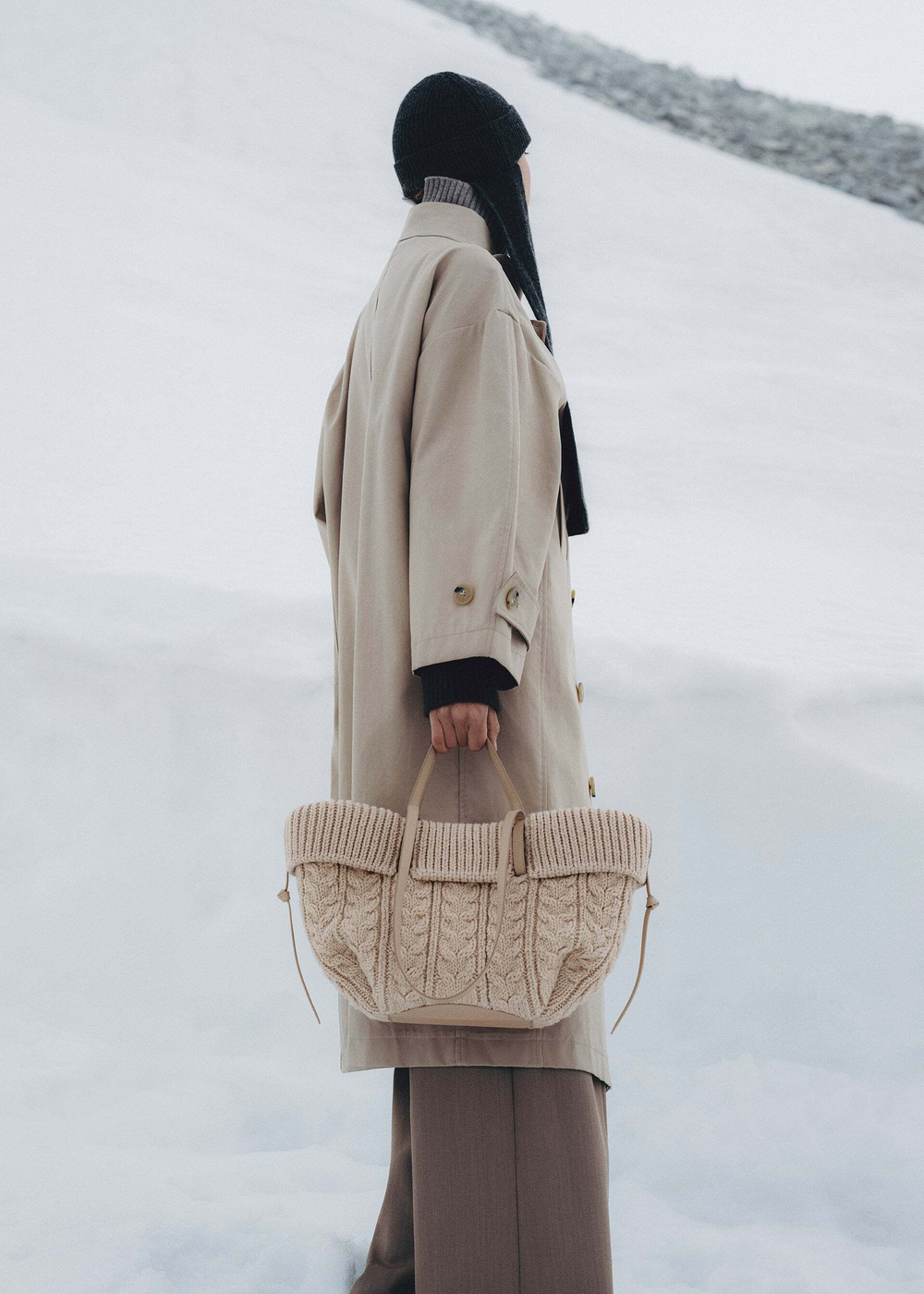 POLENE СУМКА CYME MINI, ЭКРЮ