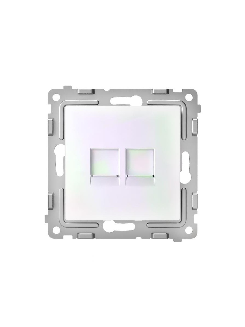 Розетка компьютерная 2-м СП Pixel RJ45 кат.5E механизм перламутр. TOKOV ELECTRIC TKE-PX-RC2-C04