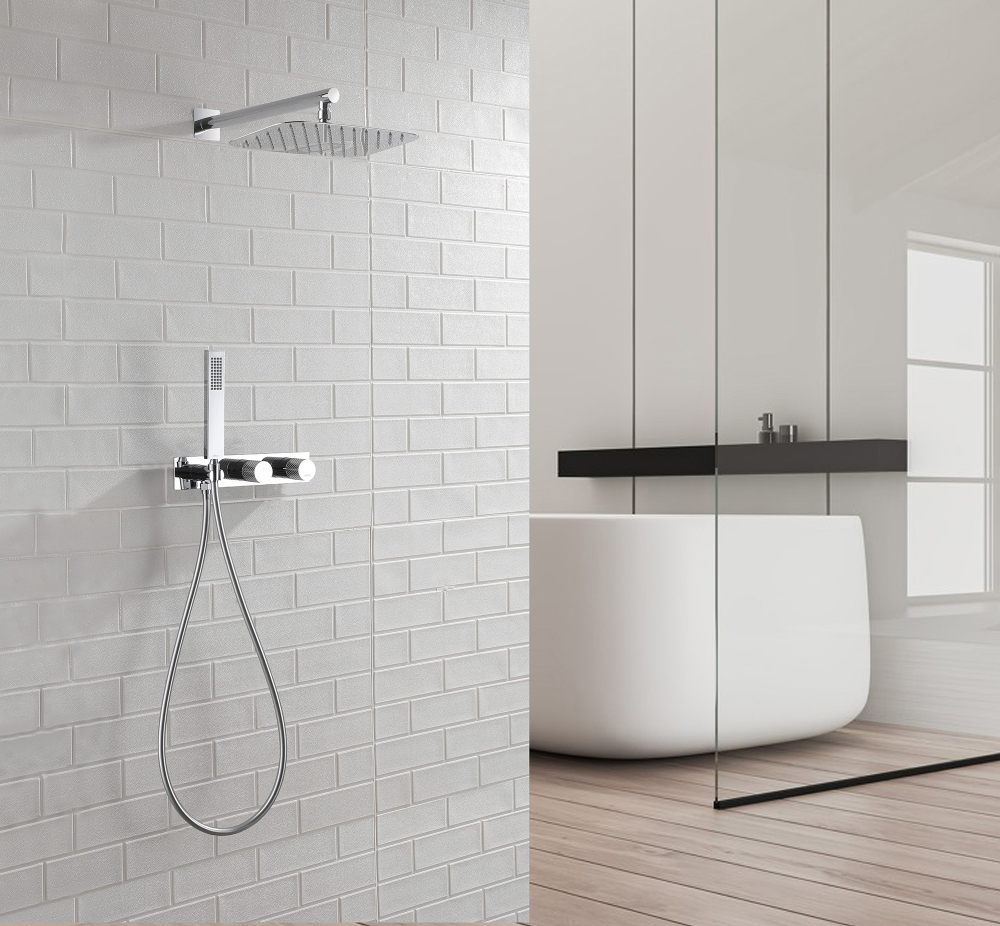 Душевая система ABBER Rund AF8718 скрытого монтажа без излива, хром