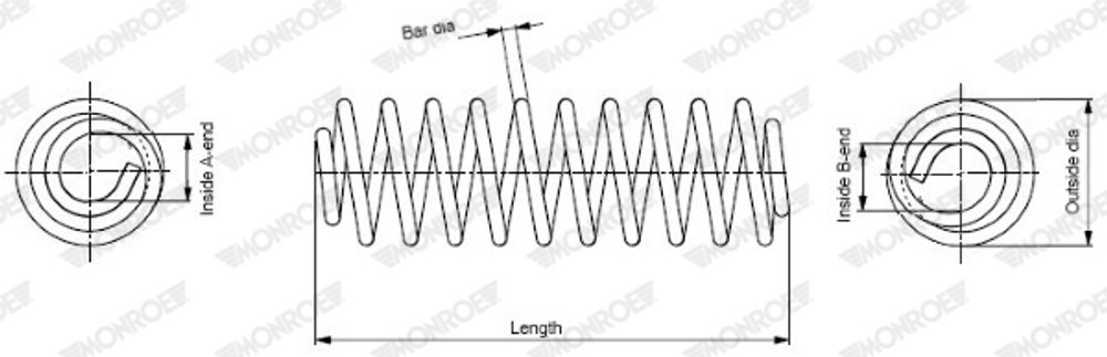 MONROE - SP3924-MOR - Suspension Spring