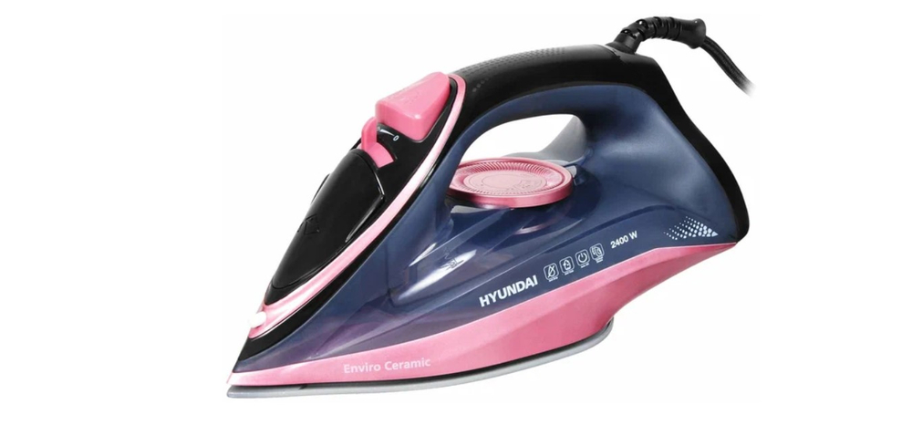 Утюг HYUNDAI H-SI01623 2400Вт черный/розовый
