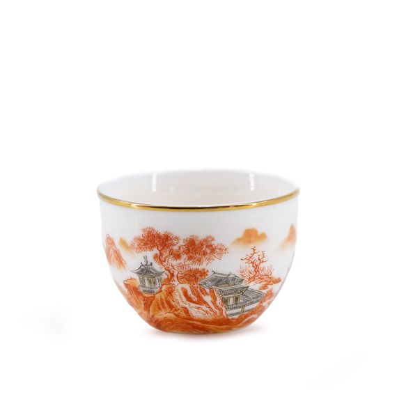 Miska porcelanowa &quot;Pomarańczowy zachód słońca&quot;, 100 ml