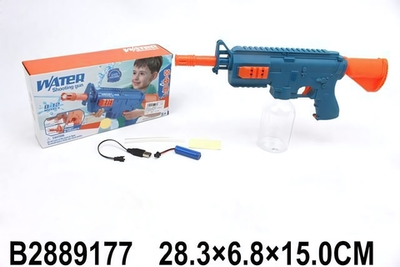 Водный автомат 28,3см. аккум. от USB, синий, коробка 88018