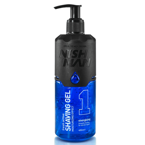 NISHMAN 01 SHAVING GEL BLUE - Гель для бритья 400 МЛ