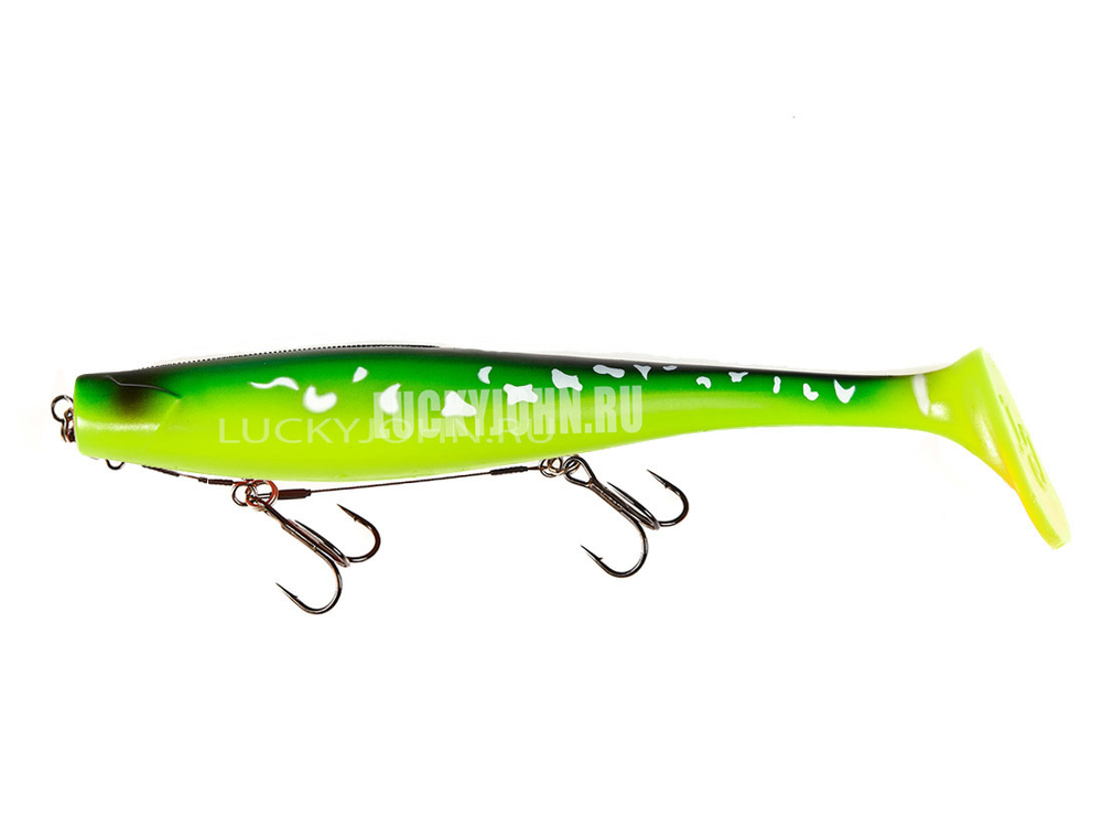 Набор Виброхвост + стингер LJ 3D Series Kubira Swim Shad 9" (22,8 см), цвет PG26, 1 шт.