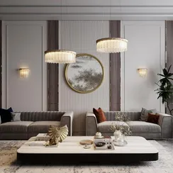 5091/60L L-VISION ODL25 563 золотой/стекло Люстра LED 60W 3700K 4968Лм CLEO