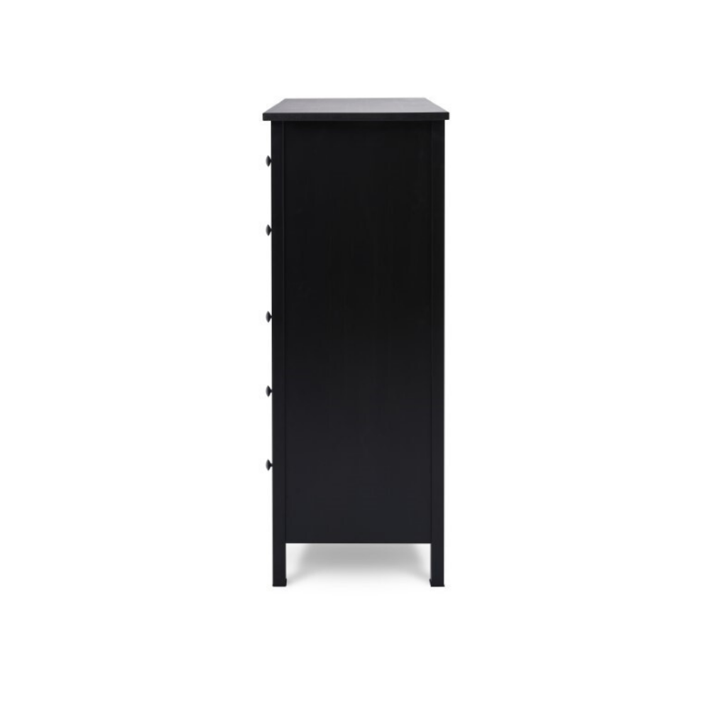 Комод с 6 ящиками деревянный, Хемнэс Hemnes/ Кымор, 108х50х131 см,черный