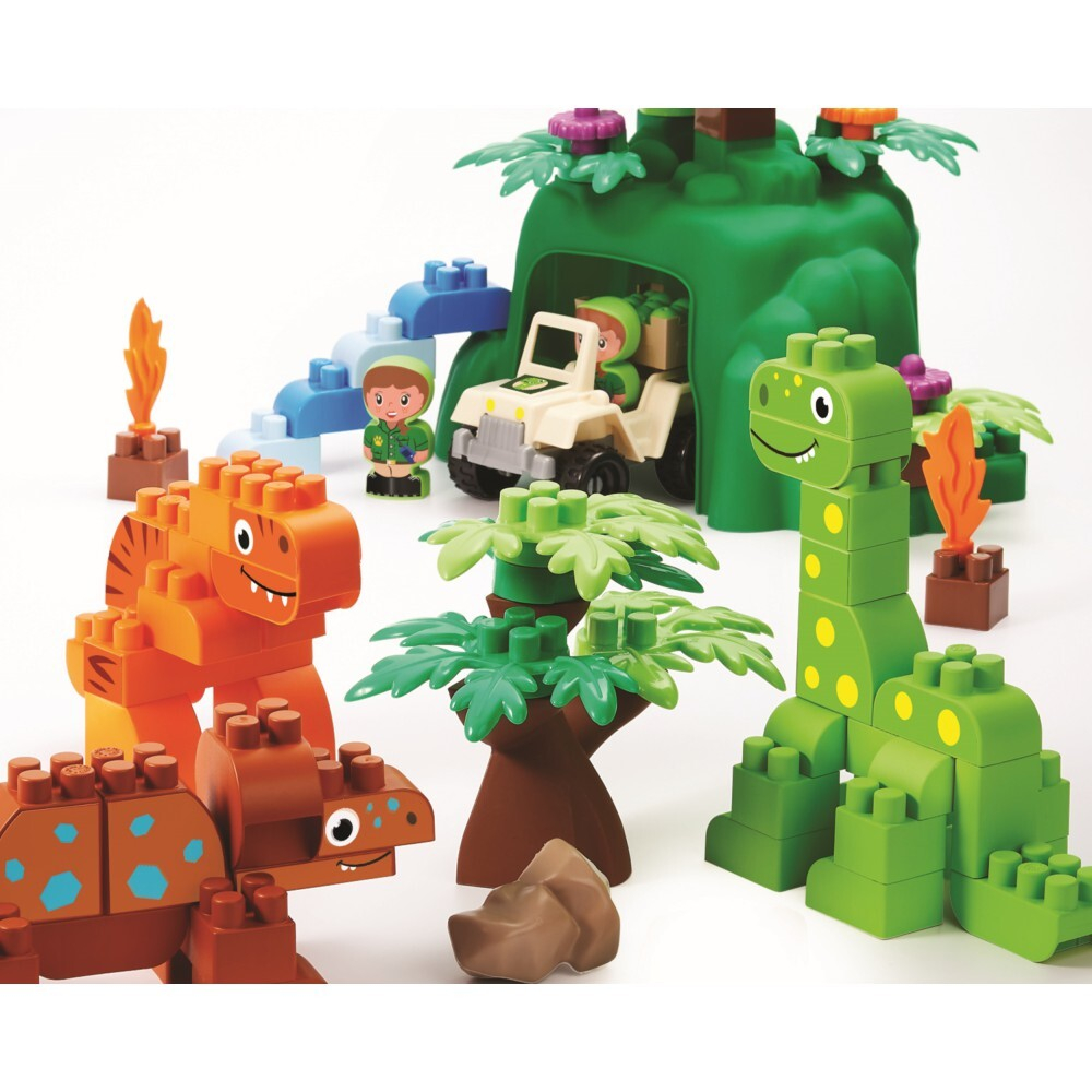 Ecoiffier Abrick - набор динозавров Dino Land + 2 фигурки + 1 автомобиль 2995 / артикул   2995  / GTIN 3280250029953