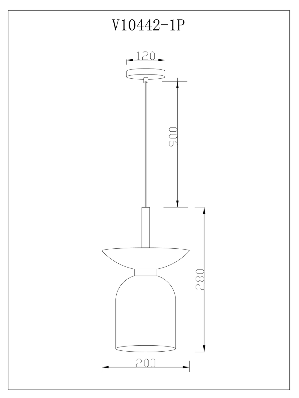 Светильник подвесной Moderli V10442-1P Lecce