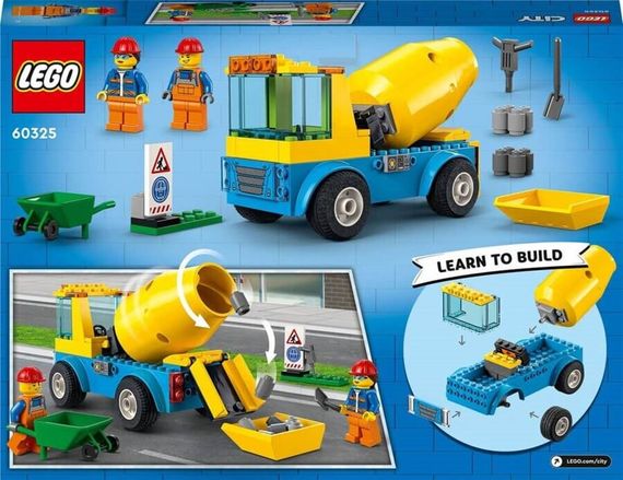 Lego konstruktor 60325 Cement Mixer Truck