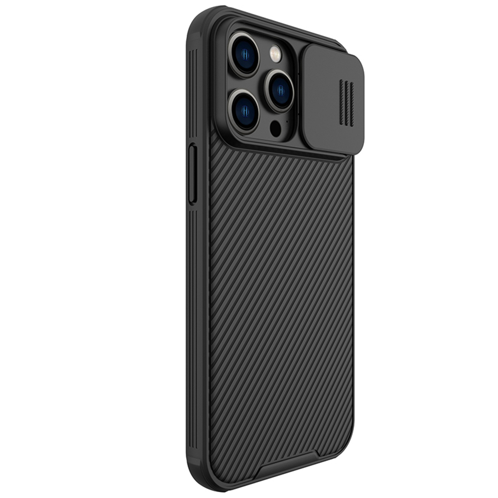 Двухкомпонентный чехол от Nillkin на смартфон iPhone 14 Pro Max, серия CamShield Pro Case, сдвижная шторка для камеры