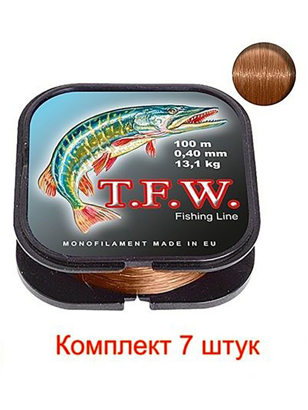 леска рыболовная T.F.W. 0,40mm 100m, 3 штуки