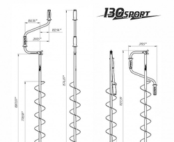 Ледобур Тонар ЛР-130 Спорт (левое вращение) 186315