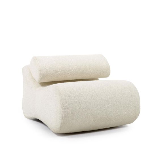 Кресло Club из белой ткани букле Испания Lа Forma