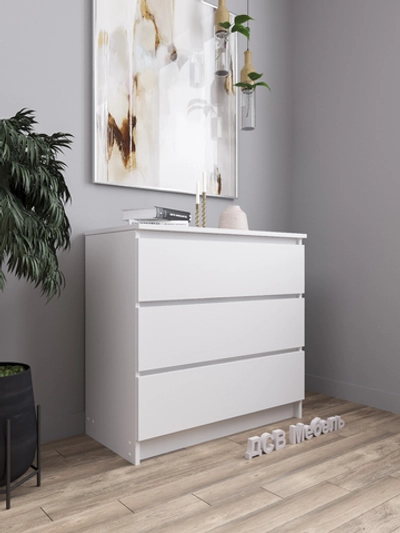 Комод мк 800.1 (мп/3) Белый