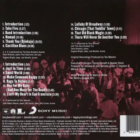 Tony Bennett, Dave Brubeck - The White House Sessions, Live 1962 SACD