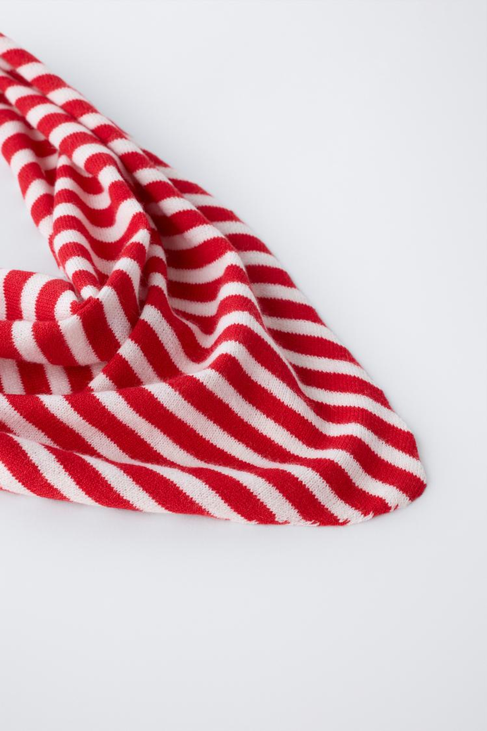 ZARA БАНДАНА В ПОЛОСКУ, КРАСНЫЙ