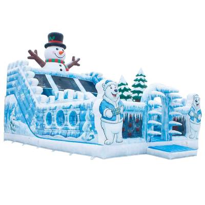 Коммерческий надувной батут «Зимняя сказка» 10×6×6,5 м