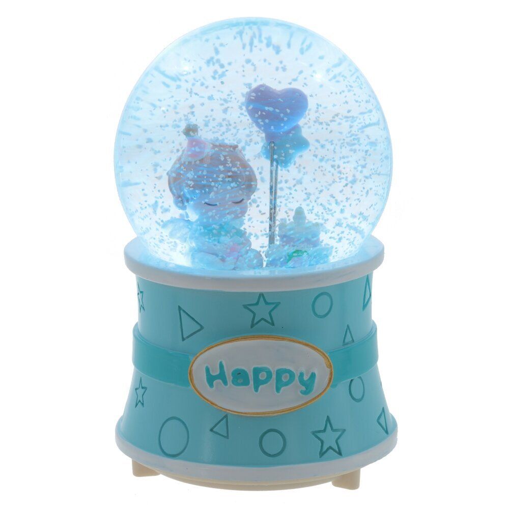 GAEM Фигурка декоративная "Ангел" в стекл шаре (муз, подсвет, вьюга, 3xAAA н/п), D10 см, L11 W11 H16 см