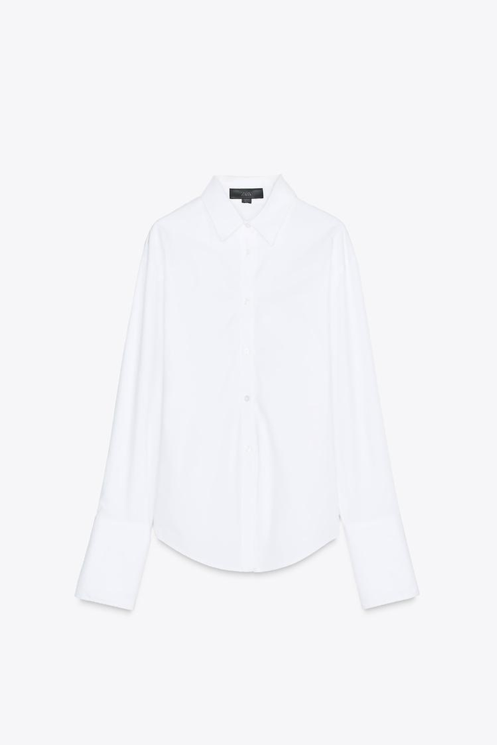 ZARA РУБАШКА ОБЪЕМНОГО КРОЯ С ПРИНТОМ, БЕЛЫЙ