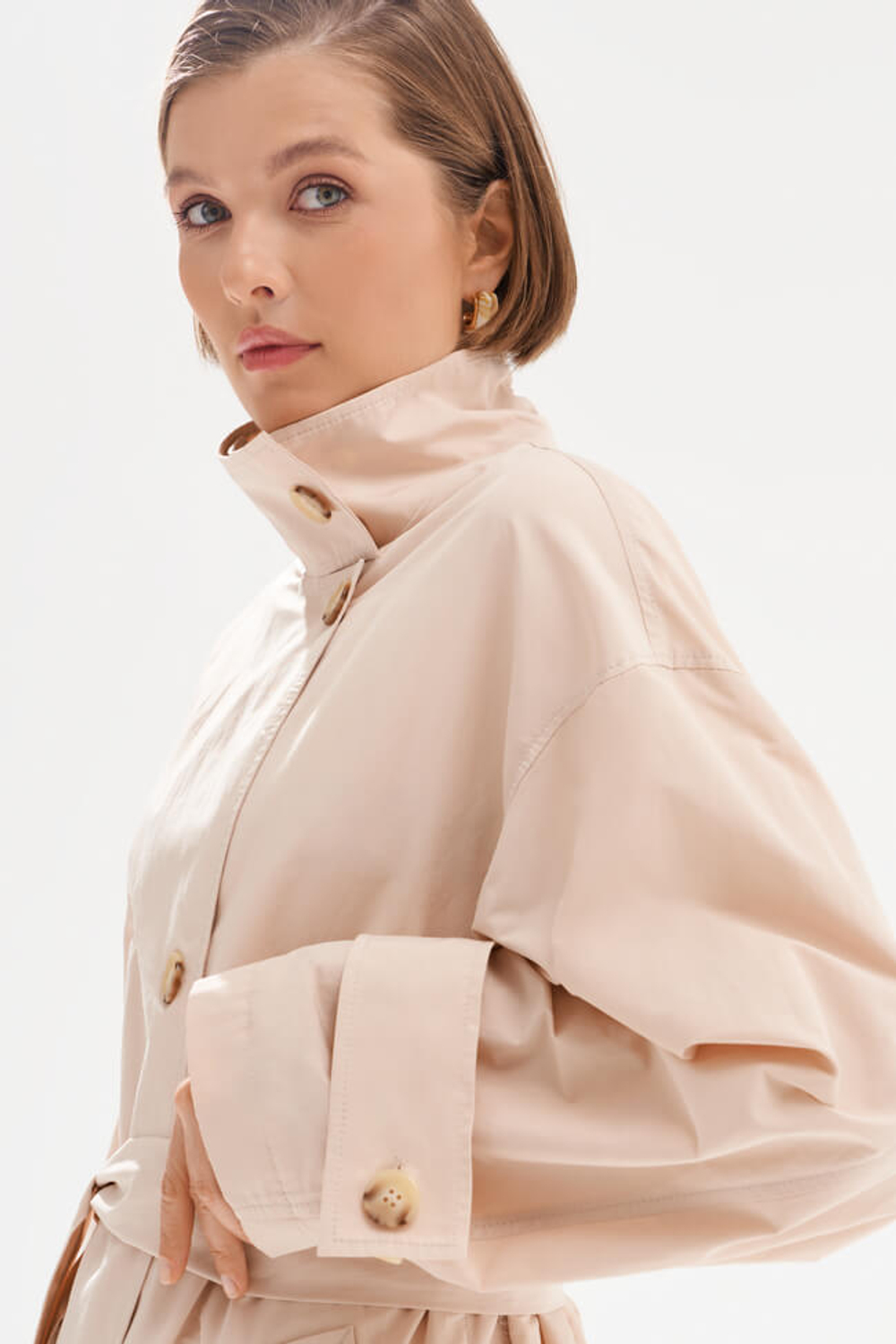 0120 Плащ женский (бежевый)