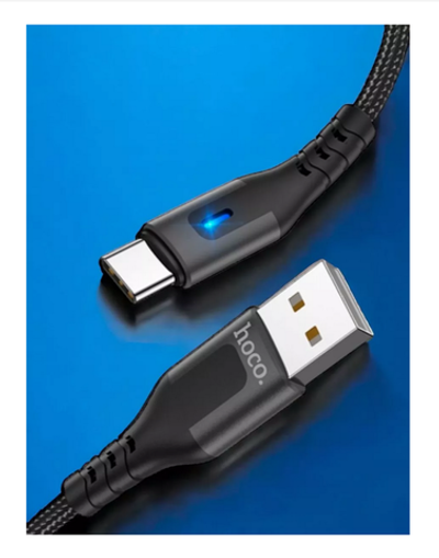 Кабель USB x Lightning Hoco. DU08Plus (2.4A/2m.) индикатор