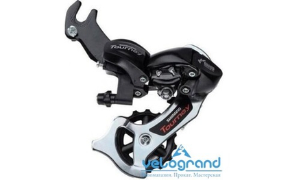 Переключатель задний Shimano Tourney RD-TX35, (6/7 ск.), крепление на ось на горизонтальный дропаут