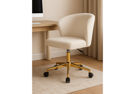 Офисное кресло Woodville Lika white teddy