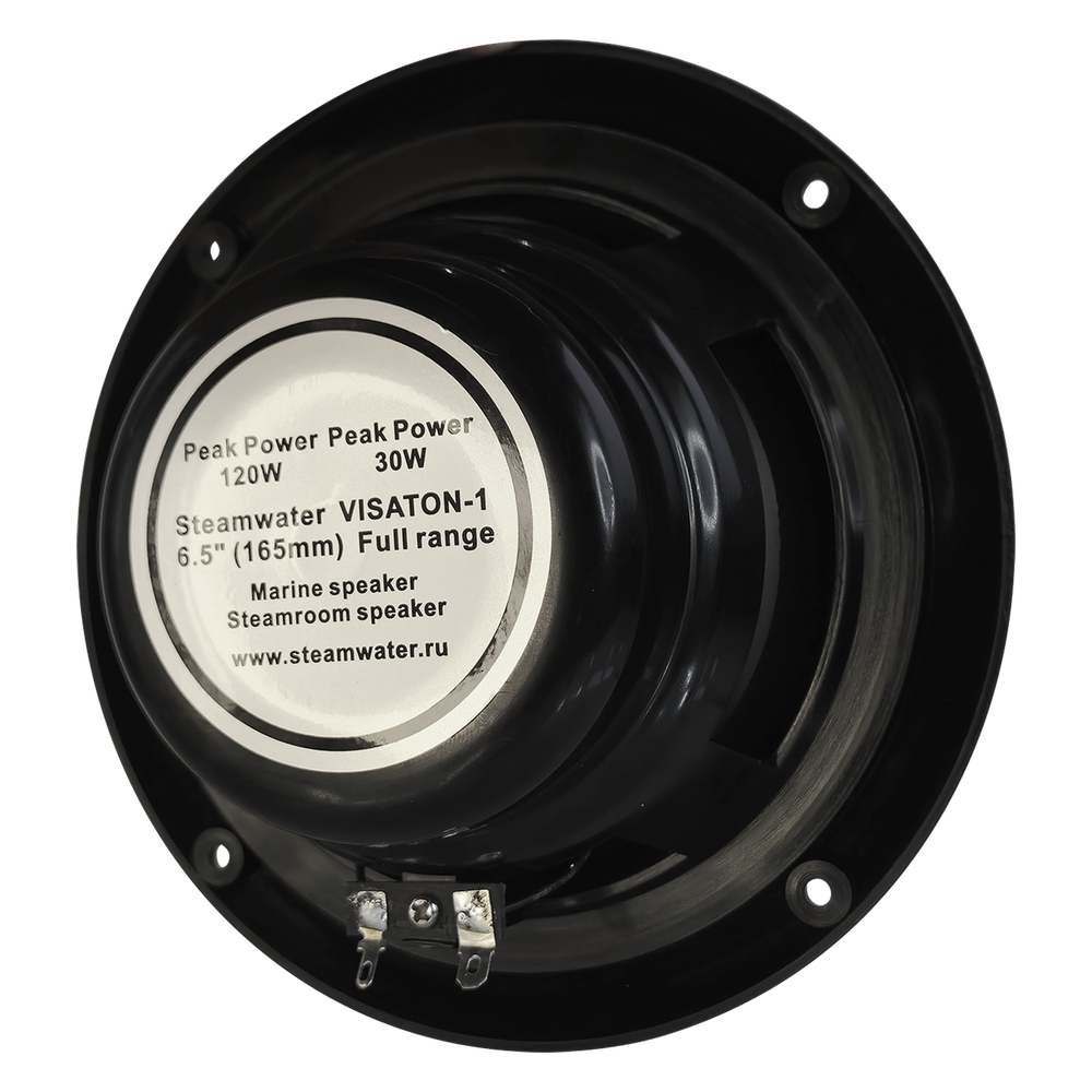 Комплект влагостойкой акустики для бани, сауны и хамама - SW Black ECO VISATON 2