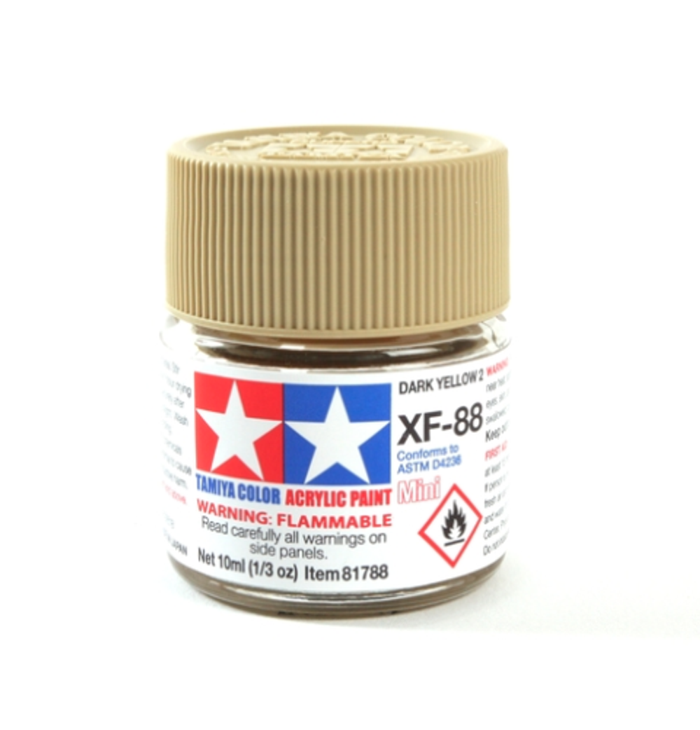 XF-88 Краска Tamiya,Темно-желтая (Dark Yellow)  2  акрил. 10 мл.