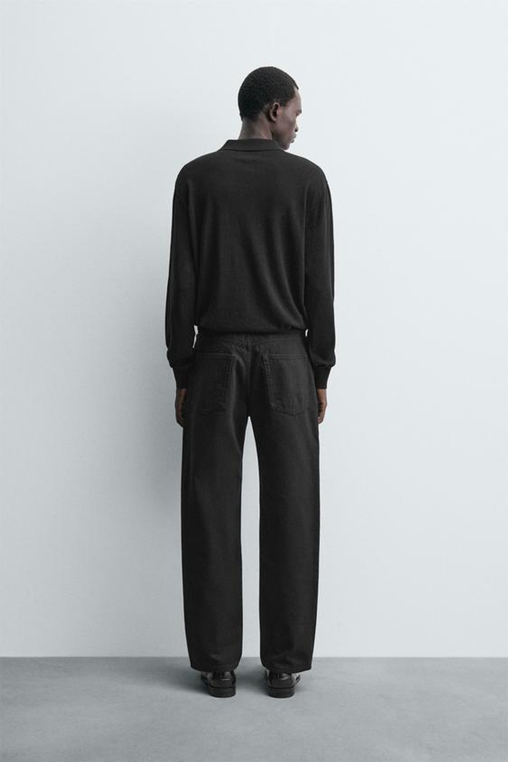 ZARA ДЖИНСЫ STRAIGHT ДЛИНОЙ ДО ЩИКОЛОТКИ, ЧЕРНЫЙ