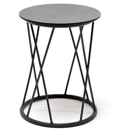 Стол кофейный Колумбия (GRAY-D40-Al-KOL(RAL7024MUA)-4sis) темно-серый, цвет столешницы "серый гранит"