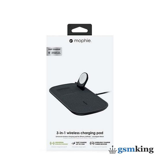 Mophie 3-in-1 Wireless Charging Pad Black 409903655