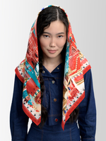 Платок «Кремль - Москва - Фаберже»