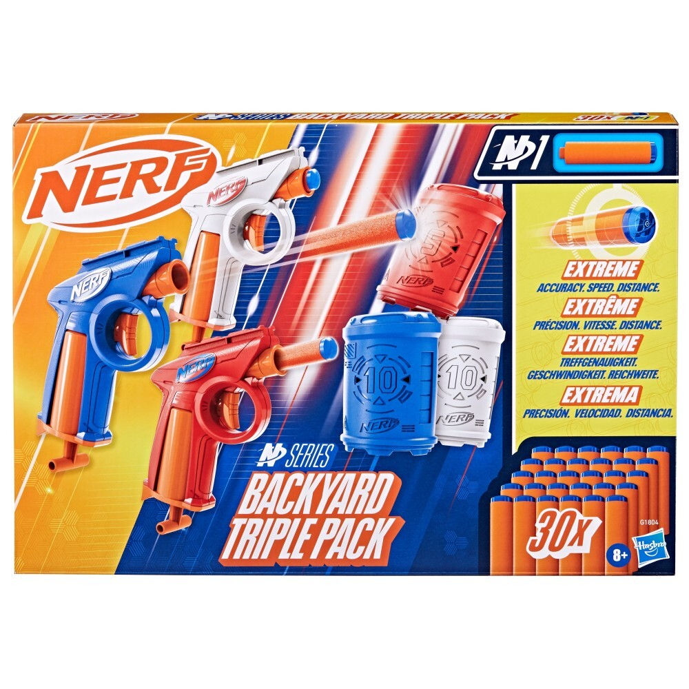 Hasbro Nerf N Series - Три бластера Backyard Triple Pack + 3-PAK стрел G1804
