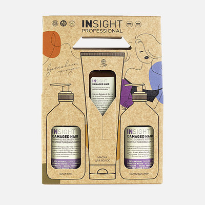INSIGHT Подарочный набор Damaged Hair для поврежденных волос