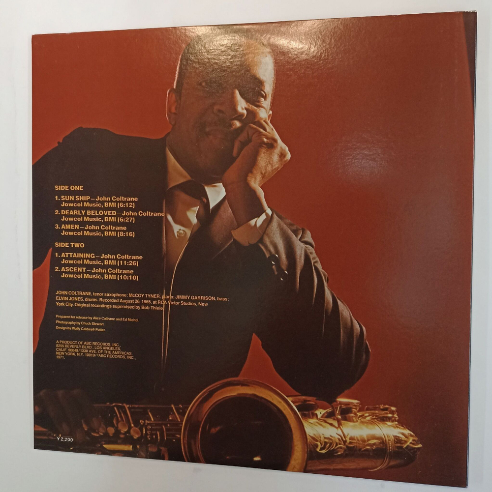 Винтажная виниловая пластинка John Coltrane Sun Ship (Japan 1976)