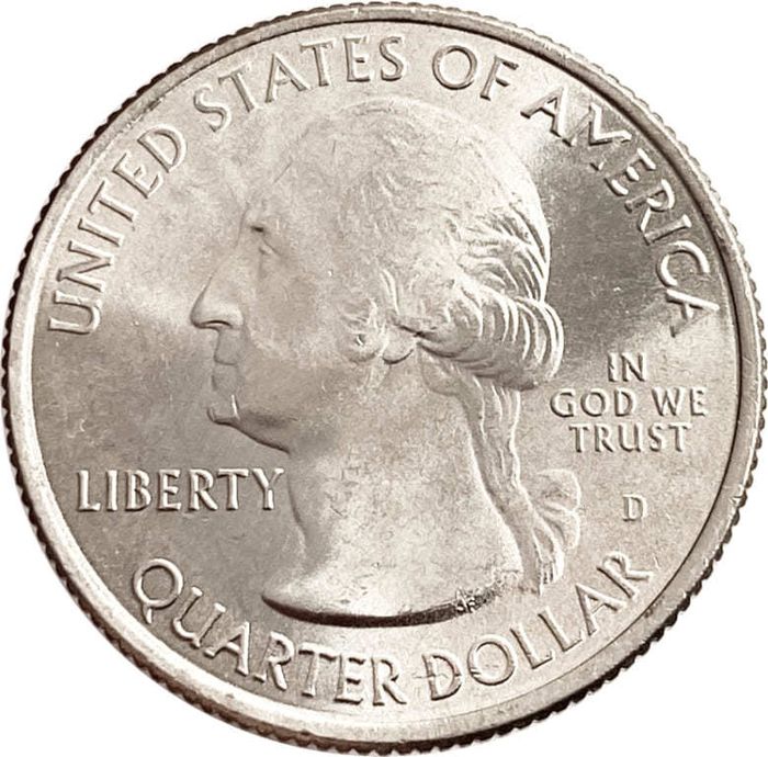 25 центов (1/4 доллара, квотер) 2016 США «Национальный парк Форт Молтри» (D) (35-й парк)