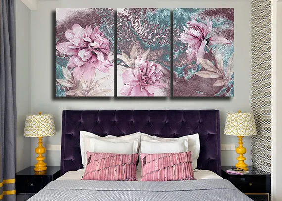 Модульная картина "Розовый пион"