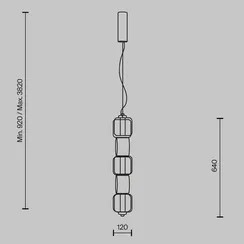 Подвесной светильник Maytoni MOD381PL-L30CH3K