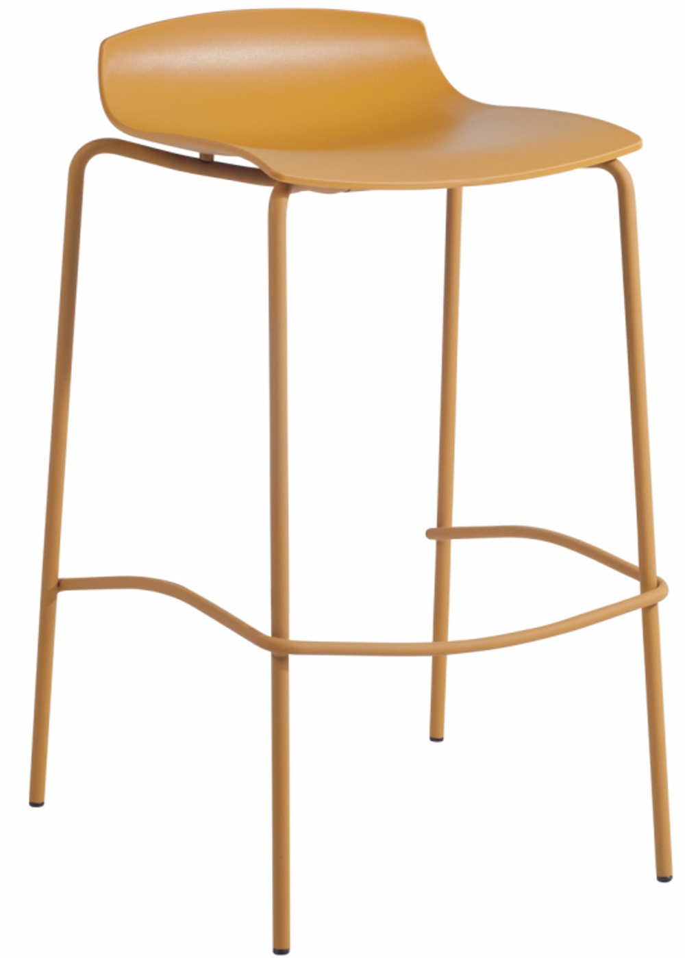 Табурет пластиковый барный Papatya X-Treme BSS Pro, темно-желтый