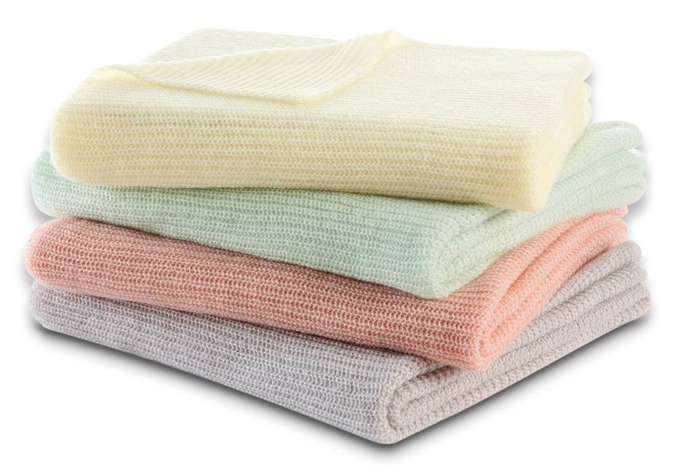 Плед 130х170 Biederlack Pastel Gradient Rose Mesh Knit коллекция