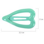 Заколки для волос НАБОР 4 шт., 3,5 см, клик-клак, сердечки, глянцевый, разные цвета, MONTE VITA, 457082