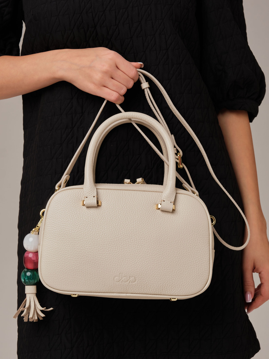 Кожаная сумка Hawaii DBR 31216 светлый крем