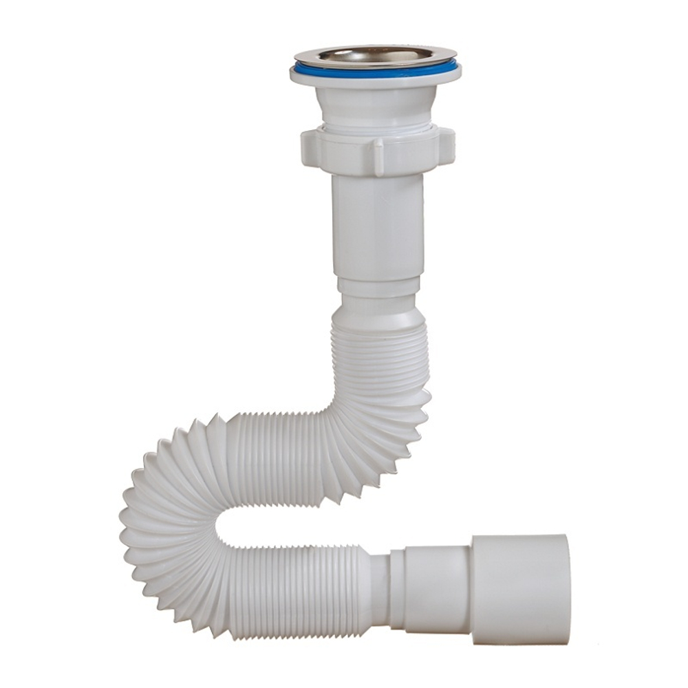 Сифон гофрированный 1 1/4"*40/ 50 удлинённый (50)/(Е16 кор.пал.)