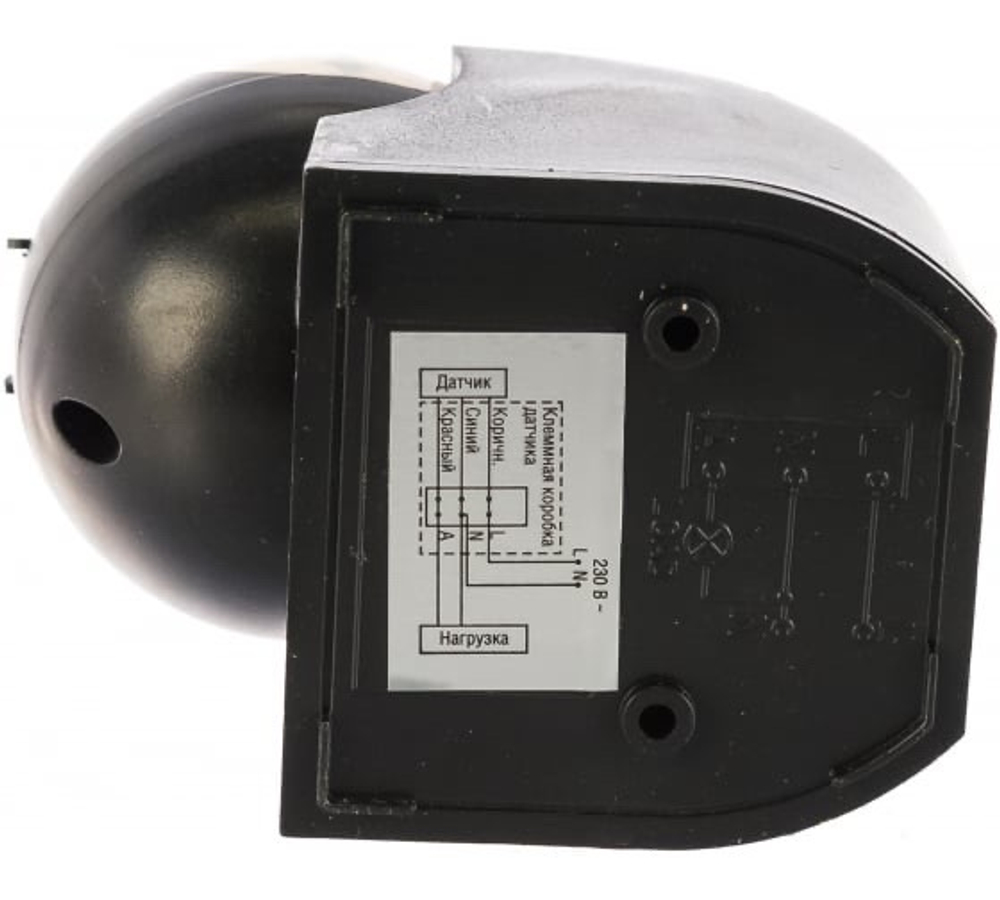 Датчик движения ДД-010 1100Вт 180град 10м IP44 черный IEK LDD10-010-1100-002