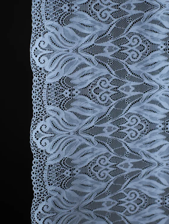 03-294 Кружево эластичное 24 см, голубой 3090