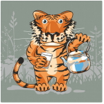 Подставка под горячее 14*14см «Тигр Кайфолов» MT88-405