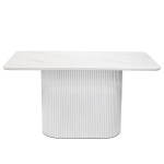 Стол Bradex Home Festa 140x85x77см, керамогранит белый мрамор