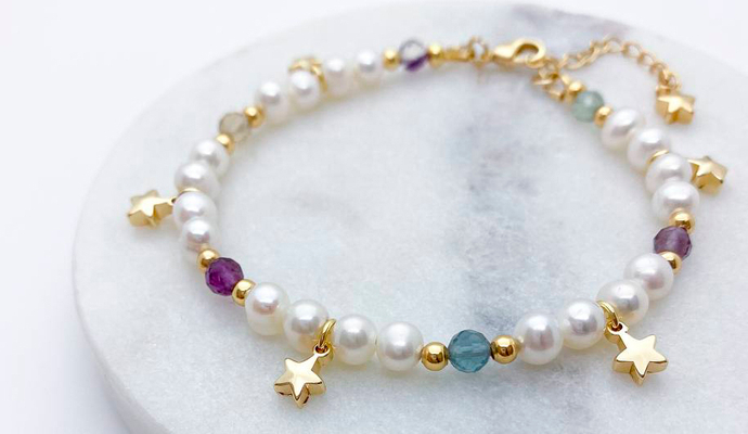 Мастер-класс: собираем браслет из жемчуга и флюорита